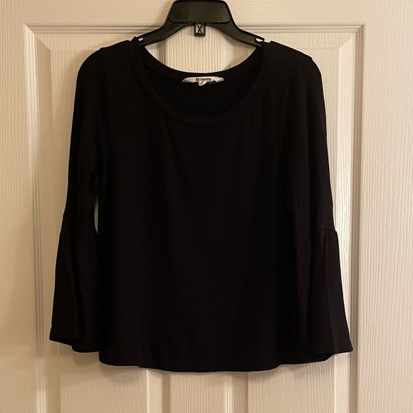 BB DAKOTA Bell Flare Pull Over Sweater in Black - Picture 3 of 13